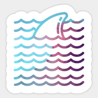 Shark Wave Graphic Beach Vibes Sticker